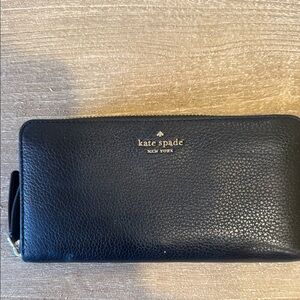Kate Spade Black Pebbled Leather Wallet